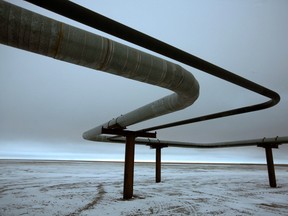 Oil pipelines at Prudhoe Bay in the North Slope of Alaska. The Arctic may contain as much as a fifth of the world's yet to-be-discovered oil and natural gas reserves, according to the United States Geological Survey.