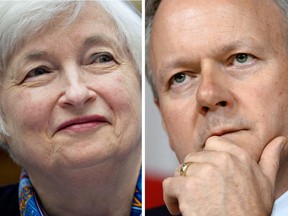 A tale of two economies: U.S. Federal Reserve chair Janet Yellen and Bank of Canada Governor Stephen Poloz.