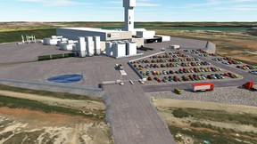 Rendering of proposed mill at Falco Resources' Horne 5 project in the Province of Quebec