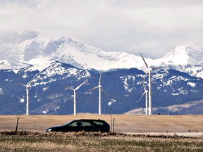 A wind farm is shown near Pincher Creek, Alta., in a March 9, 2016, file photo.