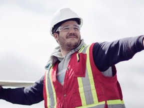 Flying a drone at an Anaconda Mining property in Newfoundland