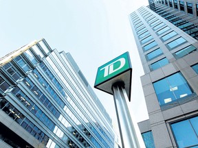 TD Bank shares fell as much as 5 per cent Friday.