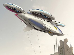 An artist's conception of an Airbus flying car