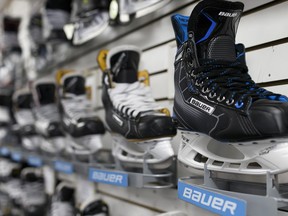 Performance Sports Group, the maker of Bauer hockey skates and other sports equipment, says it will seek court approvals to sell most of its assets for US$575 million to two of Canada's largest financial groups after it failed to attract any rival bidders.