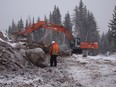 Site Clearing and preparation at the Bradshaw gold deposit, Timmins Ontario