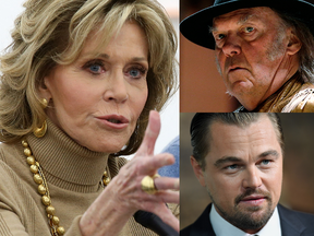 Jane Fonda has added her name to the list of entertainers including Neil Young and Leonardo DiCaprio who have gone to Alberta to protest the province's oil industry.