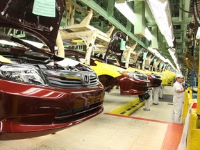 Honda's manufacturing plant in Alliston, Ont., where it makes the Civic and the CRV SUV.