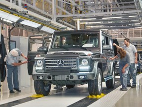 Production line at the Magna Steyr plant in Germany.