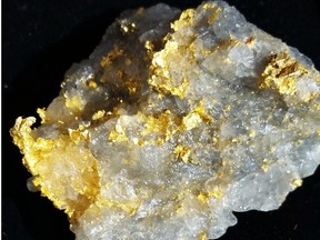 Visible Gold from Cartier Resources' exploration work in the Abitibi