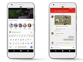 Screenshots of YouTube's new sharing feature, which will make its global debut exclusively in Canada.