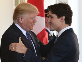 U.S. President Donald Trump and Prime Minister Justin Trudeau.