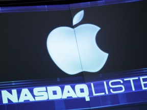 Apple’s shares were up in heavy premarket trading after iPhones sales blew past expectations in the latest quarter.