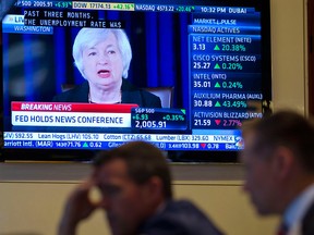 Investors are treading water today, ahead of a speech by Fed Chair Janet Yellen today.