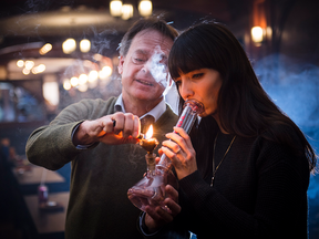 Jodie and Marc Emery, owners of Cannabis Culture,  at their store on Church Street in Toronto.