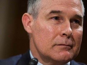 Scott Pruitt was narrowly confirmed by the Senate on Friday and sworn in to lead the EPA, the same agency he repeatedly sued while Oklahoma attorney general.