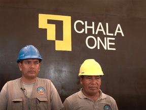 Miners at the Chala One plant in Peru.