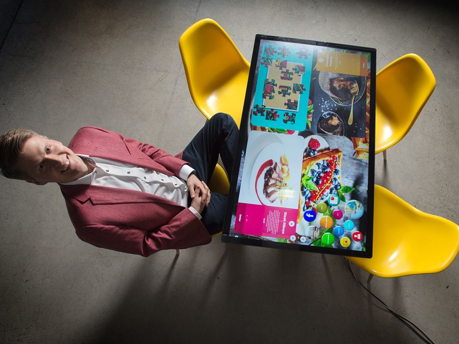 Interactive restaurant table, on which you can order, play games, update  your FB status … oh, and eat