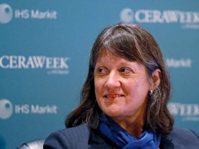 Judy Fairburn, executive vice president of business innovation at Cenovus Energy Inc., smiles during the 2017 IHS CERAWeek conference in Houston, Texas, U.S., on Tuesday, March 7, 2017.
