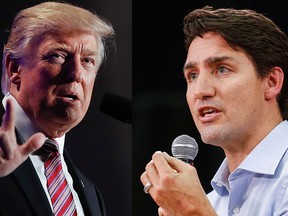 U.S. President Donald Trump (left) and Justin Trudeau set for NAFTA talks.