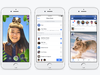 The new Camera, Direct and Stories features in Facebook's mobile app.