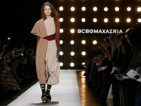 The BCBG MAX AZRIA Fall 2016 collection is modeled during Fashion Week in New York,  Thursday, Feb. 11, 2016.