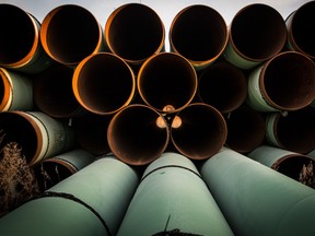 The survey showed that roughly half, 48 per cent, of Canadians strongly or moderately support the Keystone XL pipeline, which would carry 830,000 barrels of oil per day from Alberta to the U.S. Gulf Coast, compared with one third moderately or strongly opposing the pipeline.