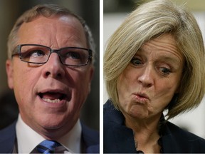 Saskatchewan Premier Brad Wall and Alberta Premier Rachel Notley have been public bickering about each other's provincial budgets.