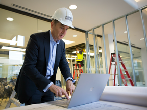 Adam Waterous in his old offices that are getting rebuilt for his new investment firm