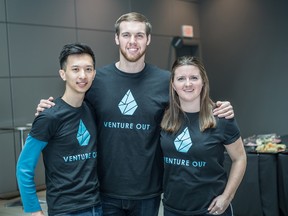 VentureOut's Albert Lam, Stefan Palios and Jeanette Stock.