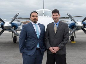 Greater Toronto Airways' Chris Nowrouzi and David Nissan plan to add a Waterloo-area route in June.