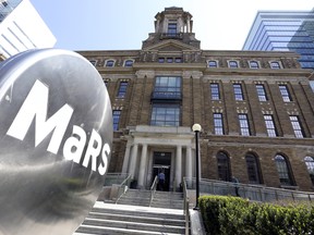 Mars buildings at the soth/east corner of University Ave. and College St. in Toronto, Ontario.
