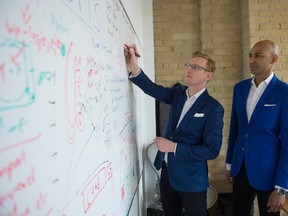 Shaun Ricci, left, and Somen Mondal, co-founders of Ideal, at their offices in Toronto.