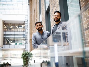 Brothers and cofounders of The Knowledge Society, Nadeem, left, and Navid Nathoo.