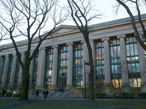 The Harvard Law Library on campus.