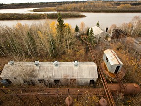 Pumphouse and refinery at historic Bitumount oil sands mining, separating and refining facility in Fort McMurray Alta, on Tuesday October 5, 2016. Between 1925 and 1958, Bitumount was the site of experimental oil sands separation plants and was designated a Provincial Historic Resource in 1974.