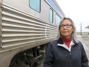 Chief Betsy Kennedy of War Lake First Nation in Ilford, Man., is part of a coalition of Manitoba chiefs and municipal leaders hoping to take over the Hudson Bay Railway from OmniTrax.