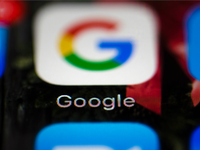 A Google icon on a mobile phone