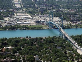In this file photo, the Ambassador Bridge is seen in Windsor on Wednesday, July 15, 2015.