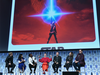 Mark Hamill, Kelly Marie Tran, John Boyega, Daisy Ridley, Rian Johnson, Kathleen Kennedy and Josh Gad attend Star Wars Celebration in Orlando, Florida.