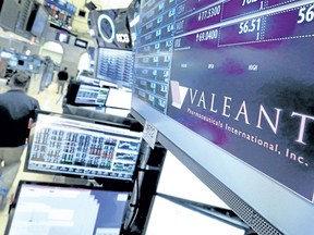Canada's Valeant Pharmaceuticals International Inc reported a first-quarter profit, the first in six quarters.