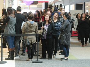 Scenes from the opening day of the Tsawwassen Mills outlet mall in Tsawwassen, B.C.