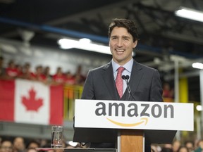 Prime Minister Justin Trudeau visited the new Amazon Fulfillment Centre in Brampton.