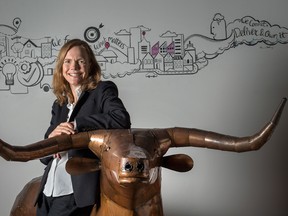 Janet Bannister at VarageSale's Toronto offices.