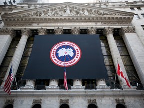 luxury jacket maker Canada Goose Holdings Inc. the best performer, gaining 59 per cent from the offer price, according to data compiled by Bloomberg.