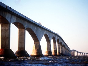 Confederation Bridge linking Prince Edward Island with New Brunswick.