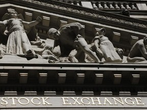 FILE - This July 15, 2013, file photo, shows the New York Stock Exchange. Stocks are rising, Wednesday, June 28, 2017, as continued gains in bond yields and interest rates give banks and financial companies another lift. (AP Photo/Mark Lennihan, File)