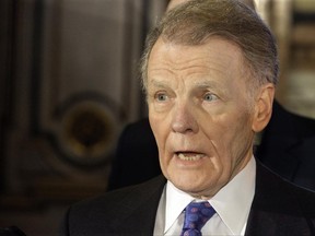FILE - In this Nov. 30, 2016 file photo, Illinois Speaker of the House Michael Madigan, D-Chicago, speaks to reporters in Springfield, Ill. Already holding the title for longest state budget stalemate, Illinois is poised to enter a third year without a spending plan as the feud between Republican Gov. Bruce Rauner and Democrats controlling the Legislature drags on. They're expected to return to Springfield for a special session starting Wednesday, June 21, 2017, facing higher stakes to get a budget for the fiscal year that begins July 1. (AP Photo/Seth Perlman File)