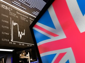 A shock British election result that left no single party with a clear claim to power hit sterling on Friday.