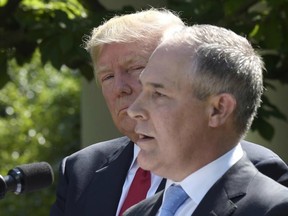 U.S. President Donald Trump and EPA Administrator Scott Pruitt announce that the United States is withdrawing from the Paris climate accord.