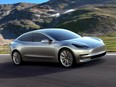 Tesla Motors Model 3 car looks sporty...